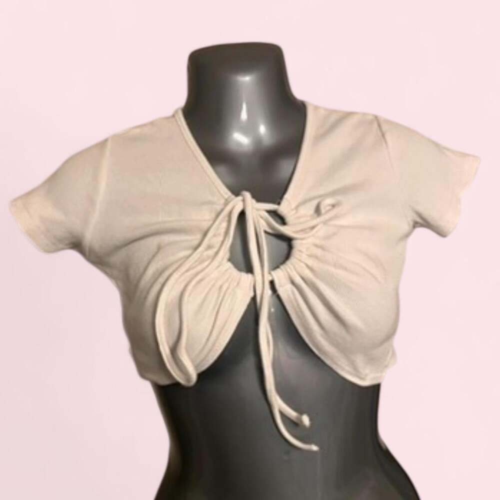 Women's White Crop-top
